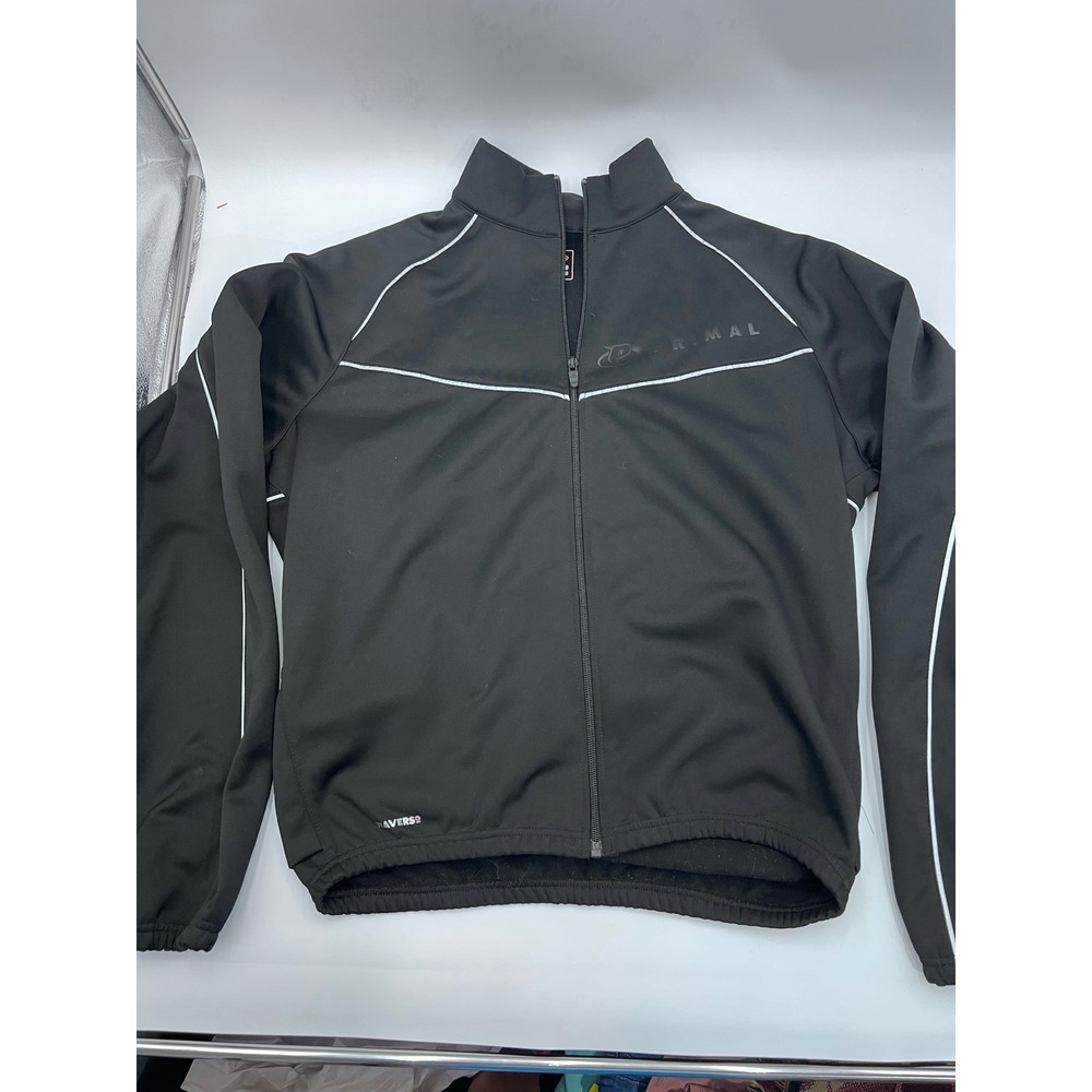 Primal Wear Traverso Mens Large Cycling Jacket Black Thermal Fleece Full Zip L